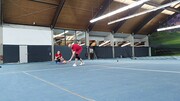 Foto: Eine gute Rückhand vom sehbehinderten Tennisspieler