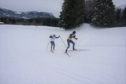 Foto: Erwin Moser mit Gottwin Siebenhofer über 20 km Freistil Bad Mitterndorf 2020