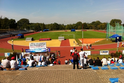 Das Stadion in Slubice, in dem Adolf Hitler einst die Massen verhetzte.
