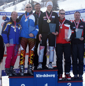 Siegerehrung Super-G Herren