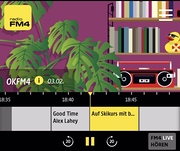 Bildausschnitt Radio FM4 Abspiel-Timeline