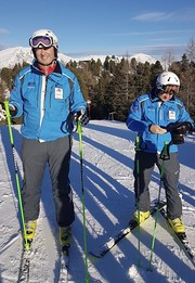 Foto: Trainer Alex Krasznitzer und Guide Rupert Becker am Kornock auf der Turrach